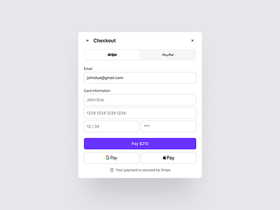 Checkout - Unityle apple pay checkout checkout ui daily figma form google pay payment payment form payout paypal stripe ui ui checkout unityle ux
