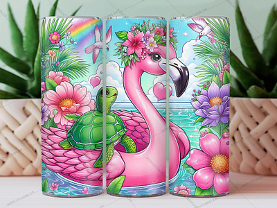 Floral Flamingo Skinny Tumbler Wrap 20 oz tumbler 30 oz tumbler color image design floral floral design floral skinny floral tumbler floral vector floral vector art illustration photography skinny tumbler skinny tumblers sublimation tumbler design tumbler sublimation tumbler warp vector art waterslide tumbler