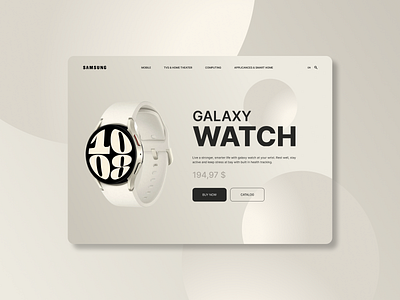 Galaxy Watch – main screen concept (non commercial) galaxy watch graphic design main screen ui web design