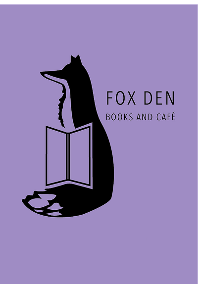 FOX DEN BOOKS AND CAFÉ/ DAILY LOGO CHALLENGE/PROMPT: FOX books café dailylogochallenge fox prompt