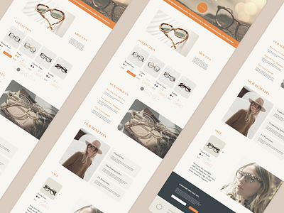 Landing page for an Optic store landing page optic store uxui web design