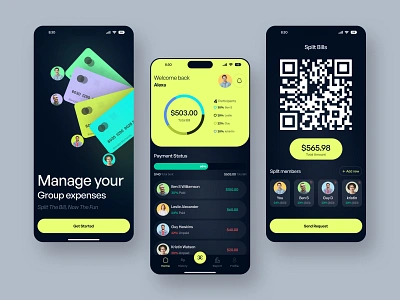 Splitwise - Split Bills App app application bills clean design finance finance app financial mobile mobile app mobile design mobile ui money payment split bill split bills split bills app ui ux wallet