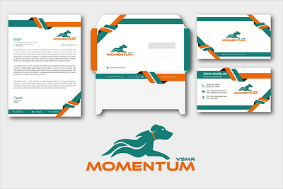 Modern and minimalist stationary design clean envelop graphic design letterhead professional vector