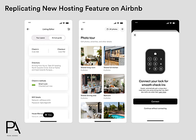 Airbnb New hosting feature - Replicate app design mobile ui