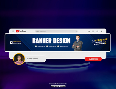 Professional YouTube Channel Banner Design banner design branding channel art graphic design youtube youtube art youtube banner youtube channel youtube cover youtube cover design