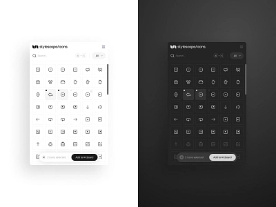 Stylescope Icons Figma plugin (light and dark mode) action bar components dark mode design figma icons plugin stylescope icons symbols ui ux