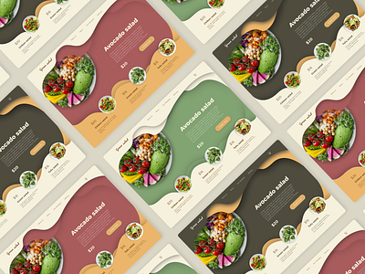Green salad – main screen concept concept main screen salad uxui web design