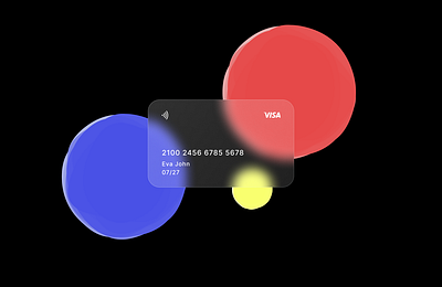 Glassmorphism Visa Card design figma glassmorphism ui uiux visacard