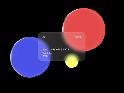 Glassmorphism Visa Card design figma glassmorphism ui uiux visacard