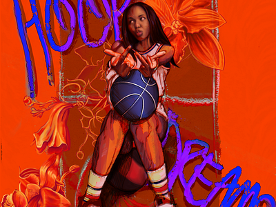 Hoop Dreamz digitalart graphic design illustration portrait realism