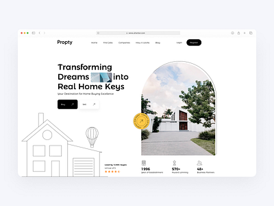 Real Estate Website - Propty accommodation airbnb branding buy dashboard design logo property proptech realestate search sell ui user experience website