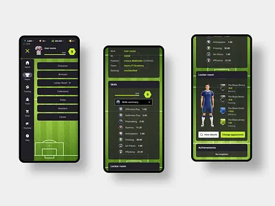 Football game concept app design football game game graphic design illustration mobile ui ux