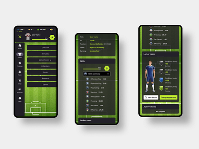 Football game concept app design football game game graphic design illustration mobile ui ux