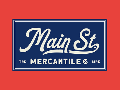 Main St. Mercantile Label boise branding design general goods graphic design idaho identity illustration logo mark mercantile