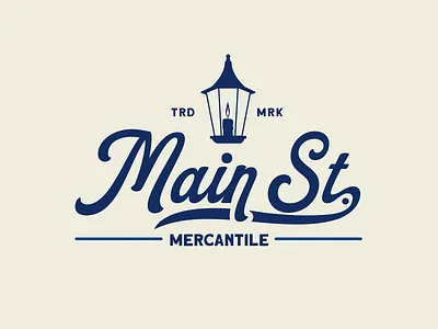Main St. Mercantile Lockup boise branding design family owned general goods graphic design idaho identity illustration logo mark mercantile