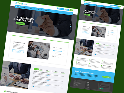 TrueTrend branding design figma ui user interface web design website website concept website design website template