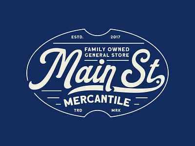 Main St. Alt Badge boise branding design family owned general goods general store graphic design idaho identity illustration logo mark mercantile