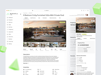 Property Details | Mindall CRM advert amenities automation crm deal design details digital inspiration listing location management market mobile platform property proptech real estate ui ux