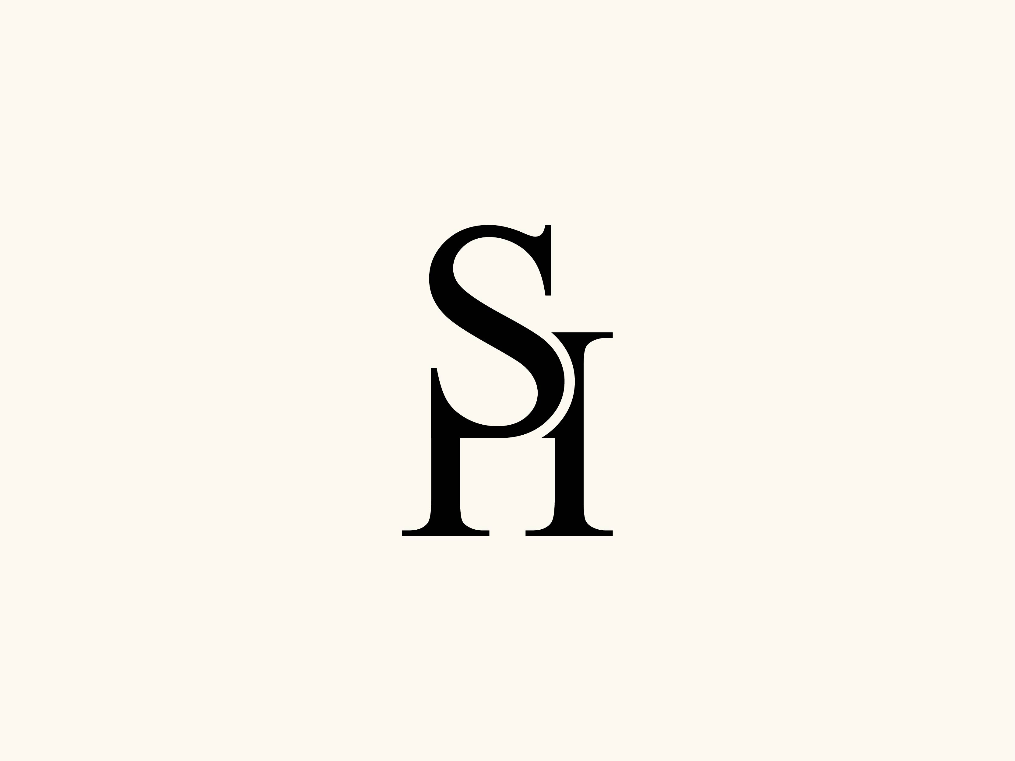 ★★ ★★ Men's Regular Fit Hero Monogram Logo Sh SH monogram letter logo | Scalebranding