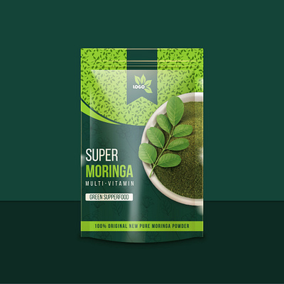 Free Pouch Mockup download, Packaging Design design moringa powder packaging pouch pouch design