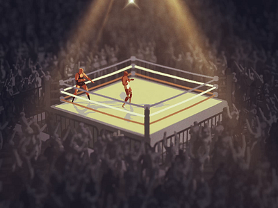 Wrestling 3d aew animated animation match motion graphics wrestling wwe wwf