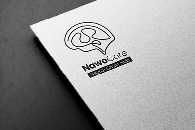 NawoCare Logo blockchain brain branding graphic design line art logo neuro