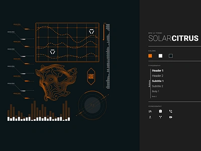 Solar Citrus - Mini UI Theme app augmented design inspiration design trends fantasy ui fui graphic design holographic modern design prototype tech design ui ui inspiration user interface ux visual design vr web wireframe