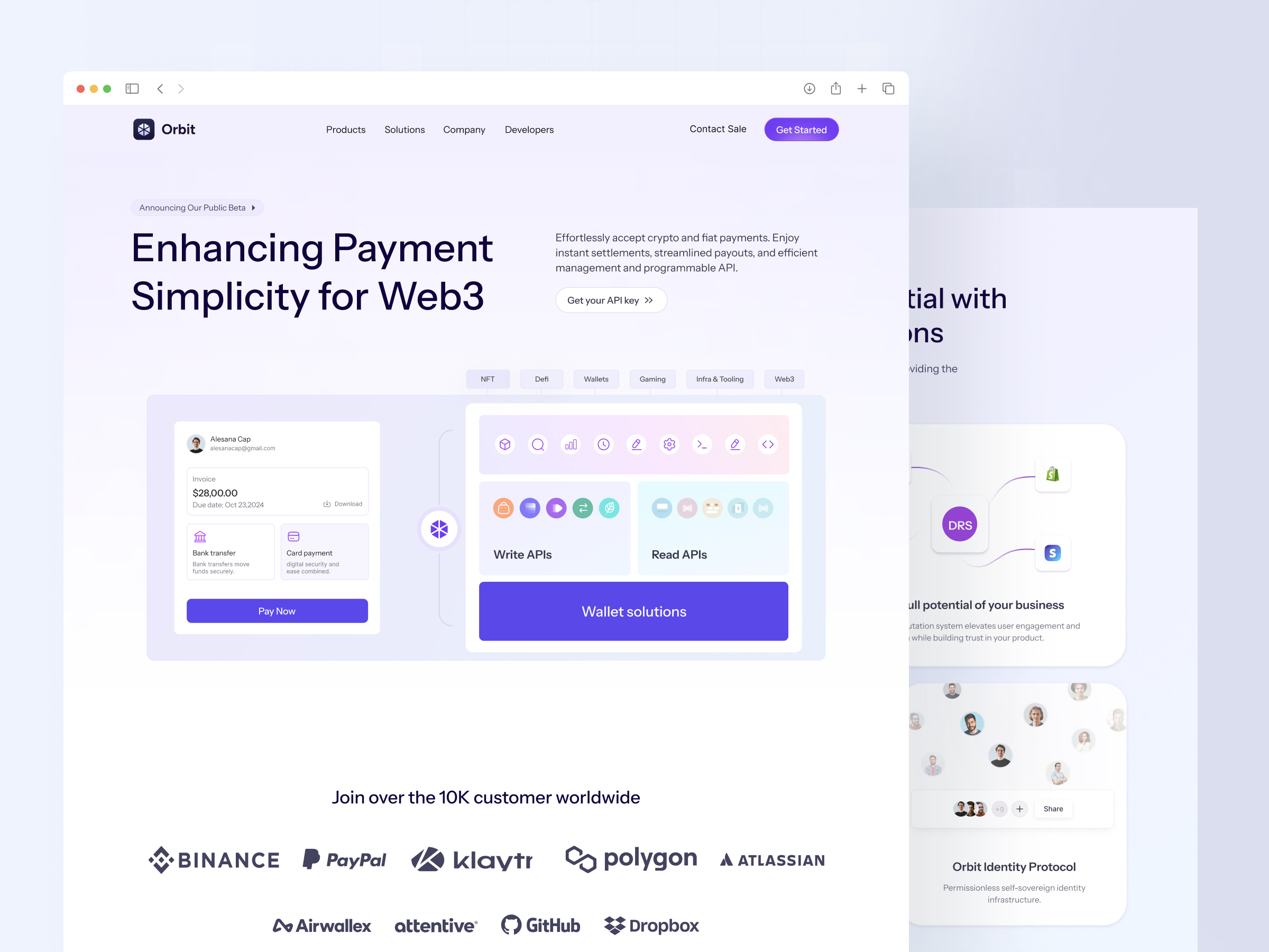 Orbit - Web3 SaaS Web Template UI banking landing page banking website business website crypto ui finance landing page finance ui finance website fintech landing page payment web ui ui kit uiux web design web template web ui web3 web3 ui web3 ui kit website design website template