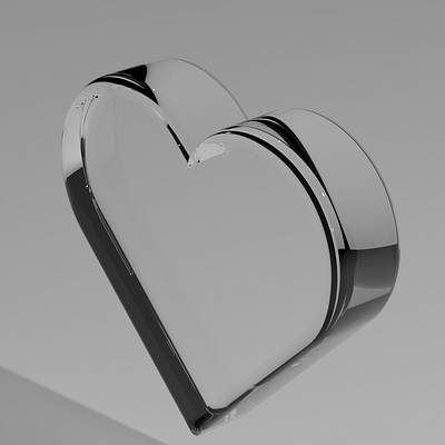 Glass Heart 3d blender glass heart