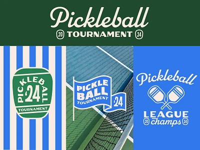 Pickleball Tournament Branding league pickleball tennis tournament typography