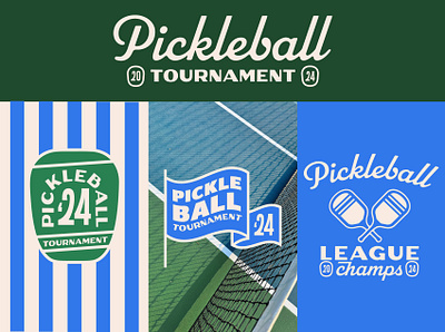 Pickleball Tournament Branding league pickleball tennis tournament typography