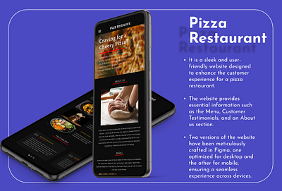 Pizza Restaurant Website and App app design figma food app food delivery pizza restaurant ui ux website design