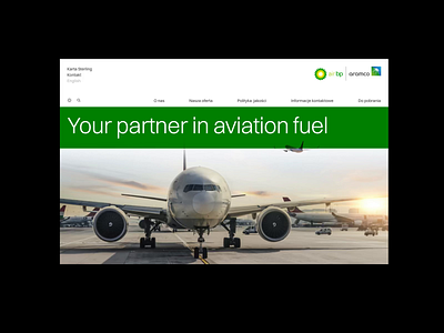 Air BP Aramco homepage load animation interaction layout ui website