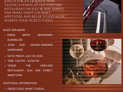 Flyers For Wine Tasting Evening designing flyer flyers graphic design wine flyers