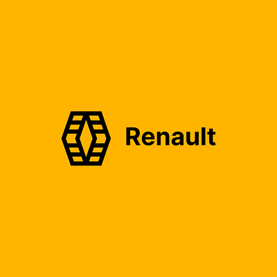 Renault Rebrand 2d branding concept design geometric graphic design logo logo designer logotype modern rebrand renault ui ux