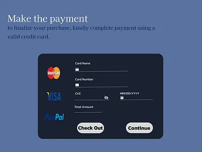 Seamless Credit Card Checkout Page creditcardcheckout dailyui ui webdesign