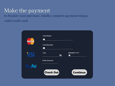 Seamless Credit Card Checkout Page creditcardcheckout dailyui ui webdesign