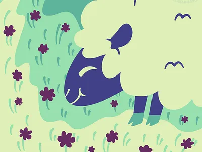 A Grazing Sheep affinity affinity designer challenge color challenge color palette challenge digital art graphic design sheep