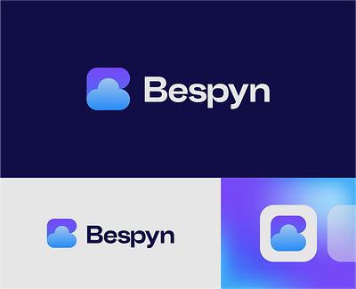 Bespyn app branding cloud graphic design logo transcoding typography video