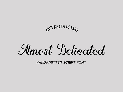 New Font - Almost Delicated Font almost delicated almost delicated font beauty design font inspiration jrraystudio new typography