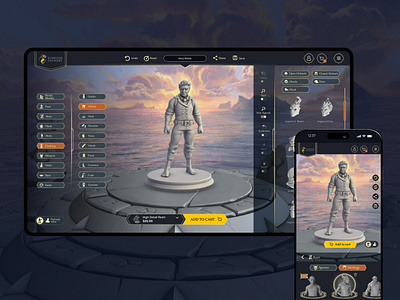 Game Character Creator Interface game graphic design ui ux