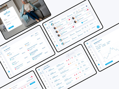 Echo care - health control UX/UI design of the CRM crm ui ux web design