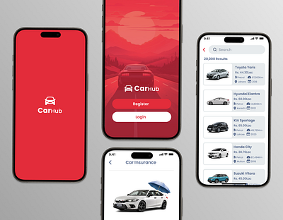 CarHub Mobile App Ui-Ux. app app design design graphic design mobile app ui user interface ux