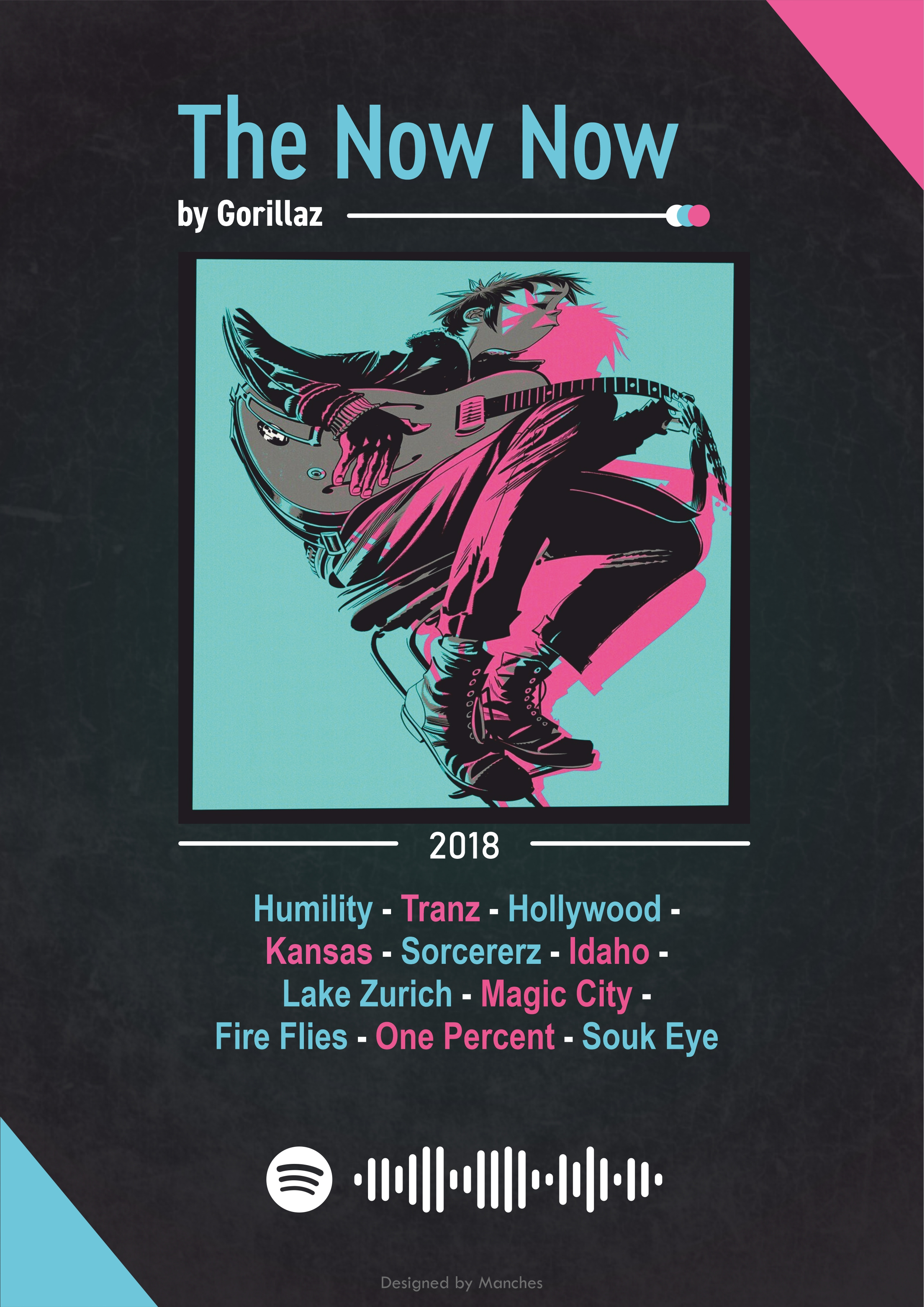 The Now Now(2018) album | Poster design graphic design poster style