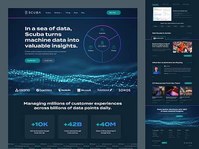 Scuba Analytics Concept analytics blue data desktop green teal turquoise ui user interface ux website