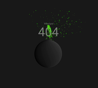 Error 404 - page error | Sand effect 404 animation error motion graphics spline ui