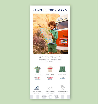 Janie and Jack / Email Designs design system editorial design email design email design system graphic design web design
