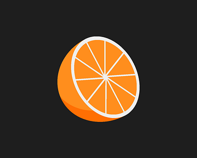 Simple slice of Orange fanta graphic design illustration orange slice