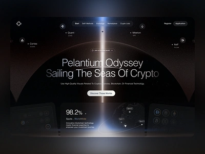 Pelantium Odyssey - Crypto Platform awsmd banking crypto cryptocurrency website defi defi landing defi website defi website design financial fintech ico landing page saas solana startup token trading ui ux web design web3