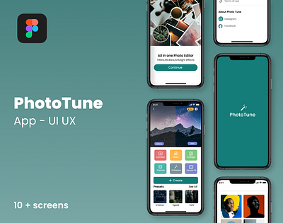 PhotoTune App UI-UX Design. app app design branding design graphic design mobile app ui user interface ux